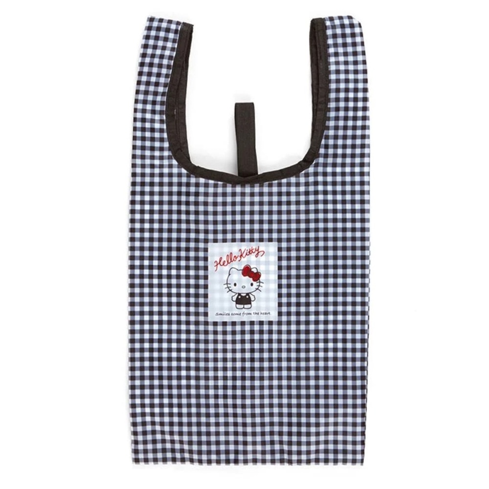 ✅Sanrio Hello Kitty Gingham Reusable Tote Bag